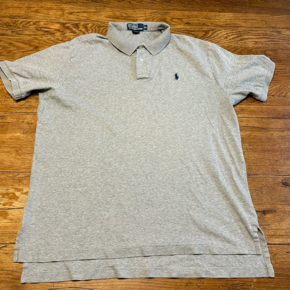 Polo by Ralph Lauren Men's Gray Preppy Norm Core Polo Shirt XL